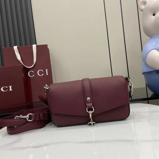 CROSSBODY BAG ANCORA RED LEATHER