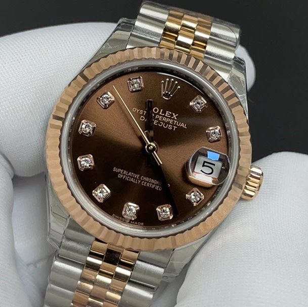 TWO TONE CHOCOLATE DIAL WATCH