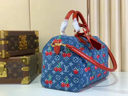 MONOGRAM DENIM CERISE