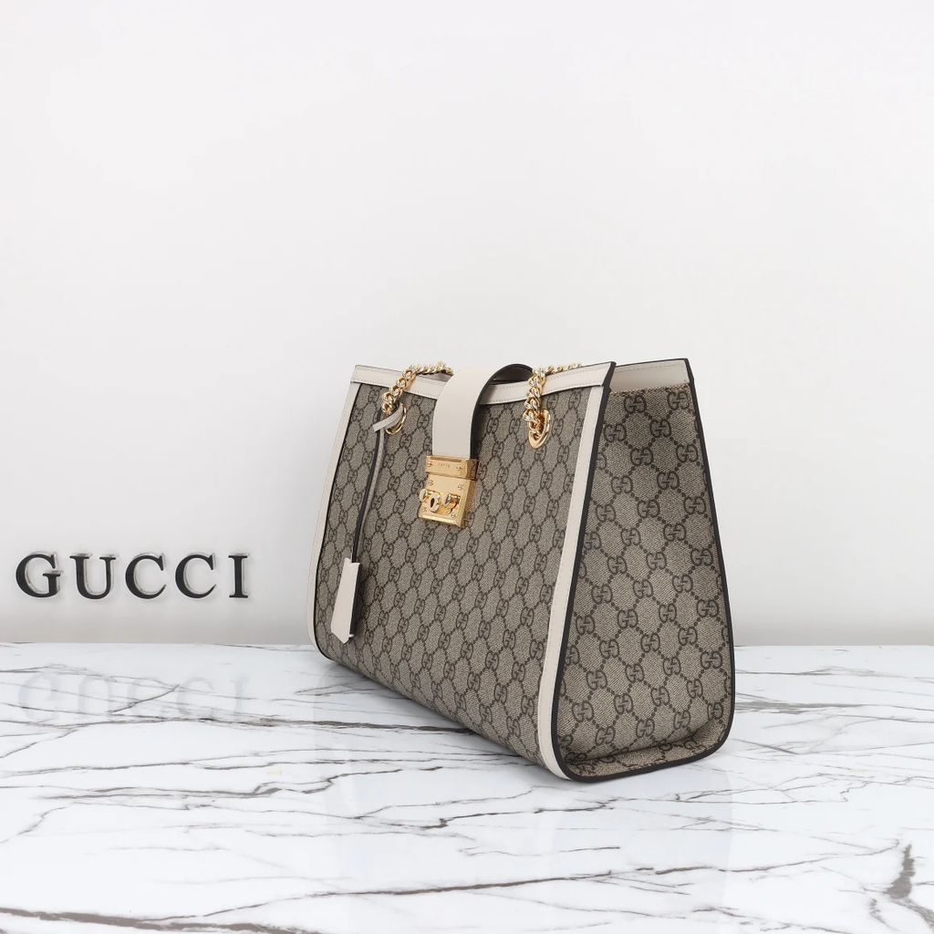 PREMIUM STITCHED LUXURY TOTE WITH GOLD HARDWARE