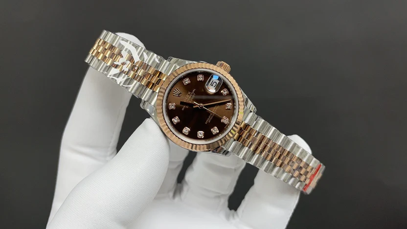 TWO TONE CHOCOLATE DIAL WATCH