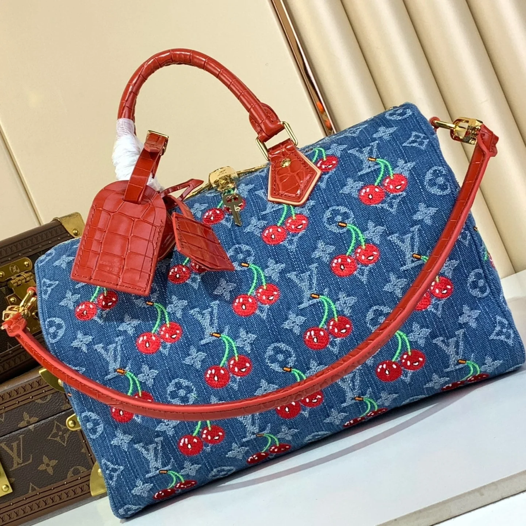 MONOGRAM DENIM CERISE