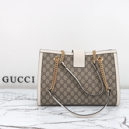 PREMIUM STITCHED LUXURY TOTE WITH GOLD HARDWARE