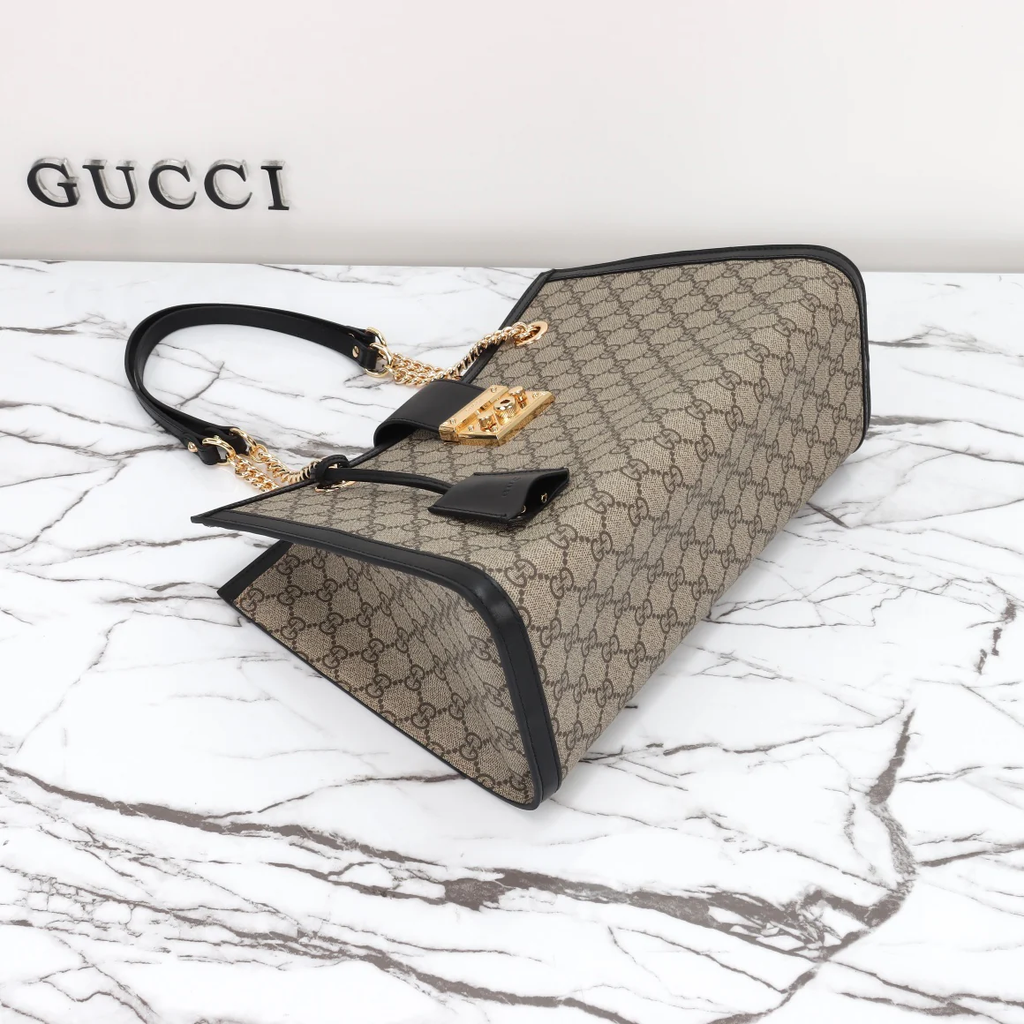 PREMIUM STITCHED LUXURY TOTE WITH GOLD HARDWARE