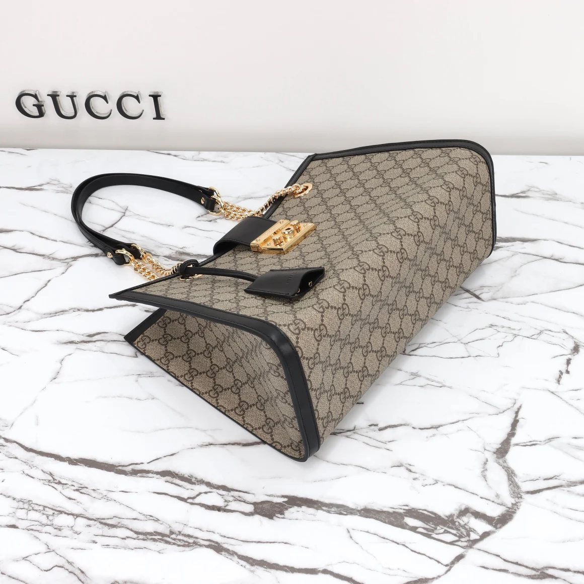 PREMIUM STITCHED LUXURY TOTE WITH GOLD HARDWARE