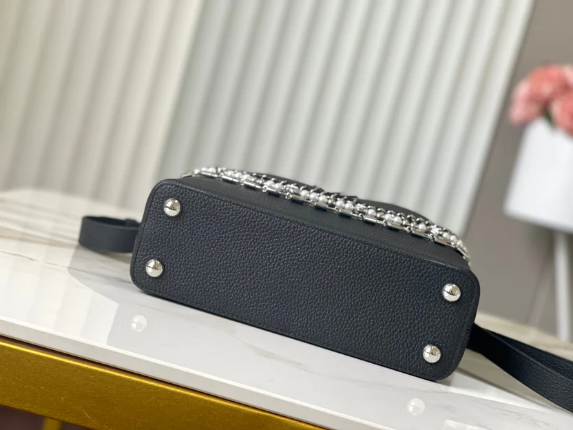 CAPUCINES TRIOLOGY CHAIN 3 IN 1 BLACK & PEARL