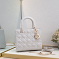LADY D STYLE SHOULDER BAG- WHITE (24CM)