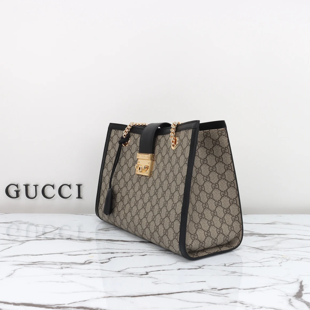 PREMIUM STITCHED LUXURY TOTE WITH GOLD HARDWARE