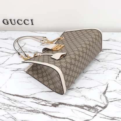 PREMIUM STITCHED LUXURY TOTE WITH GOLD HARDWARE
