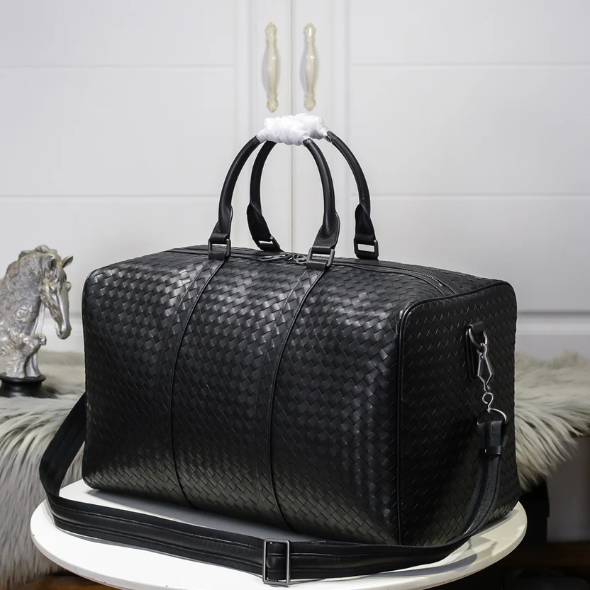 PREMIUM MATTE EBONY TRAVEL DUFFEL WITH ARTISAN TEXTURE