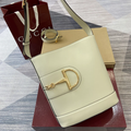 BUCKET BAG WHITE LEATHER