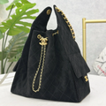 FROSTED SUDE HOBO BUCKET BAG