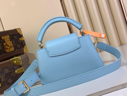 CAPUCINE EAST WEST MINI BLUE