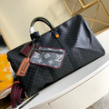 MODERN MONOGRAM GRAPHITE TRAVEL DUFFEL WITH MULTI-TONE ACCENTS