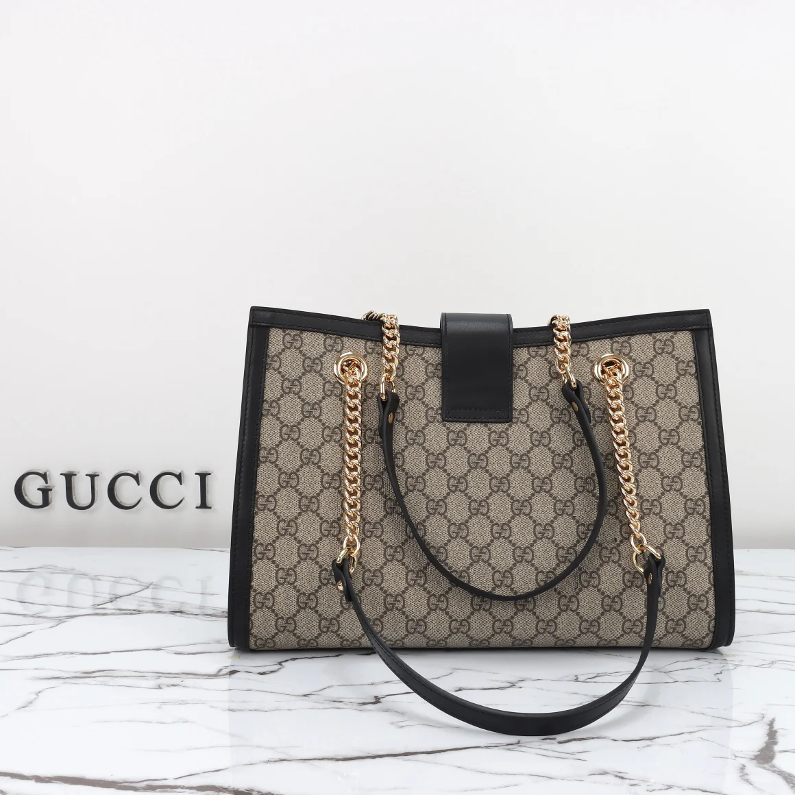 PREMIUM STITCHED LUXURY TOTE WITH GOLD HARDWARE