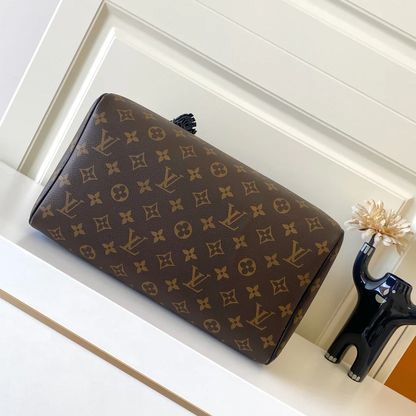 ICONIC MONOGRAM DOCTOR BAG WITH ORNAMENTAL SILVER CHAIN