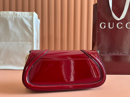 BLONDIE SMALL SHOULDER BAG RED PATENT LEATHER
