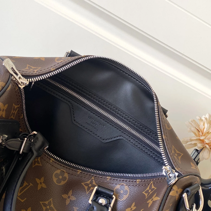 ICONIC MONOGRAM DOCTOR BAG WITH ORNAMENTAL SILVER CHAIN
