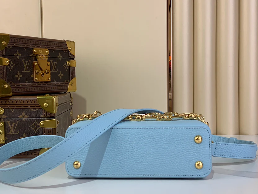 CAPUCINE EAST WEST MINI BLUE