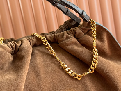 BLONDIE LARGE TOTE BAG BROWN SUDE