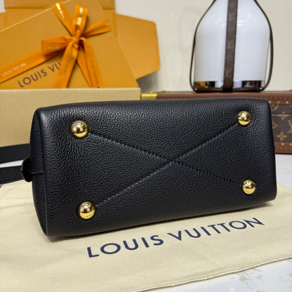 EMBOSSED MONOGRAM HANDBAG – STRUCTURED TOP HANDLE