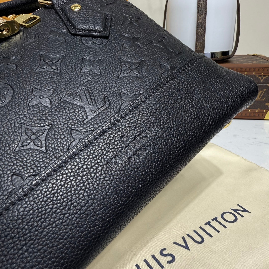 EMBOSSED MONOGRAM HANDBAG – STRUCTURED TOP HANDLE