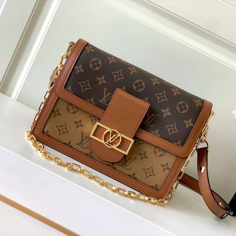 CLASSIC MONOGRAM CANVAS SHOULDER BAG