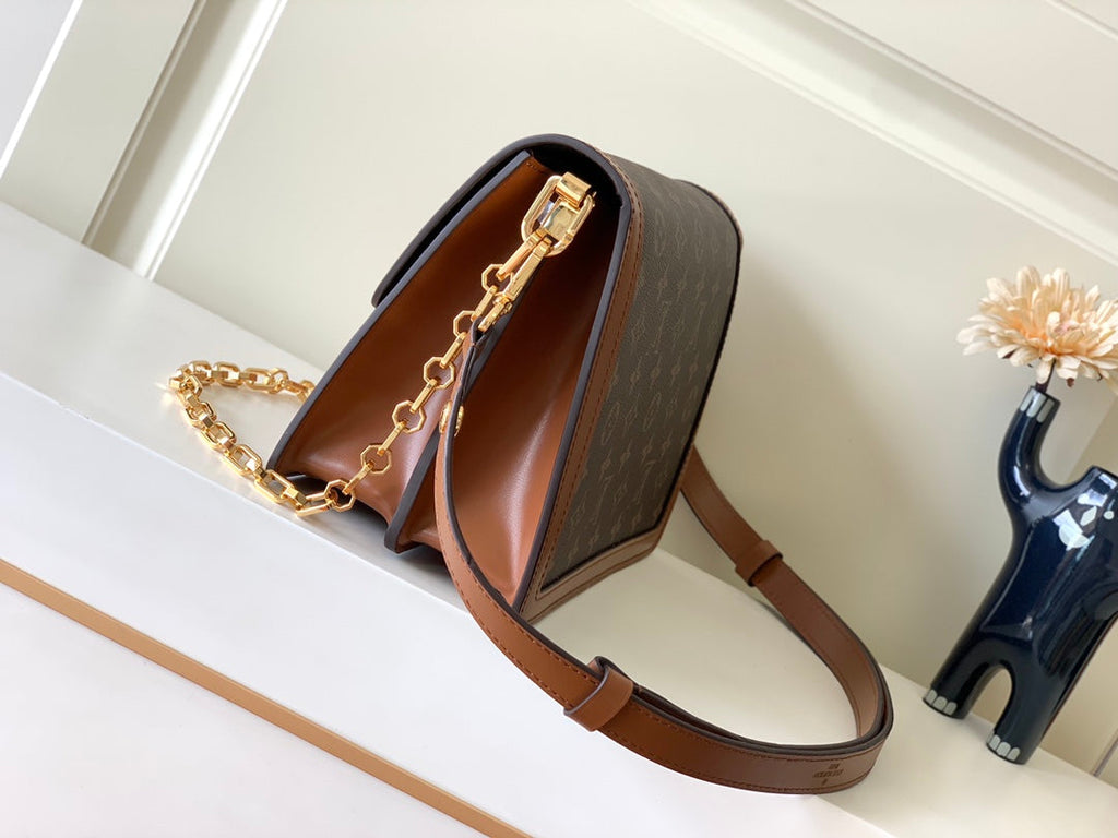 CLASSIC MONOGRAM CANVAS SHOULDER BAG